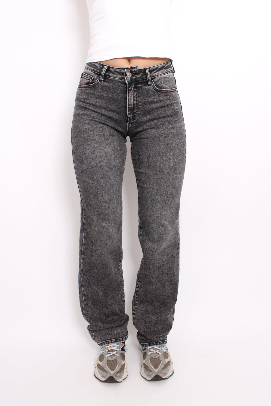 ''EXTRA TALL'' MID WAIST JEANS - GREY