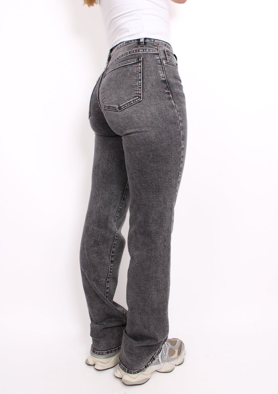 ''EXTRA TALL'' MID WAIST JEANS - GREY