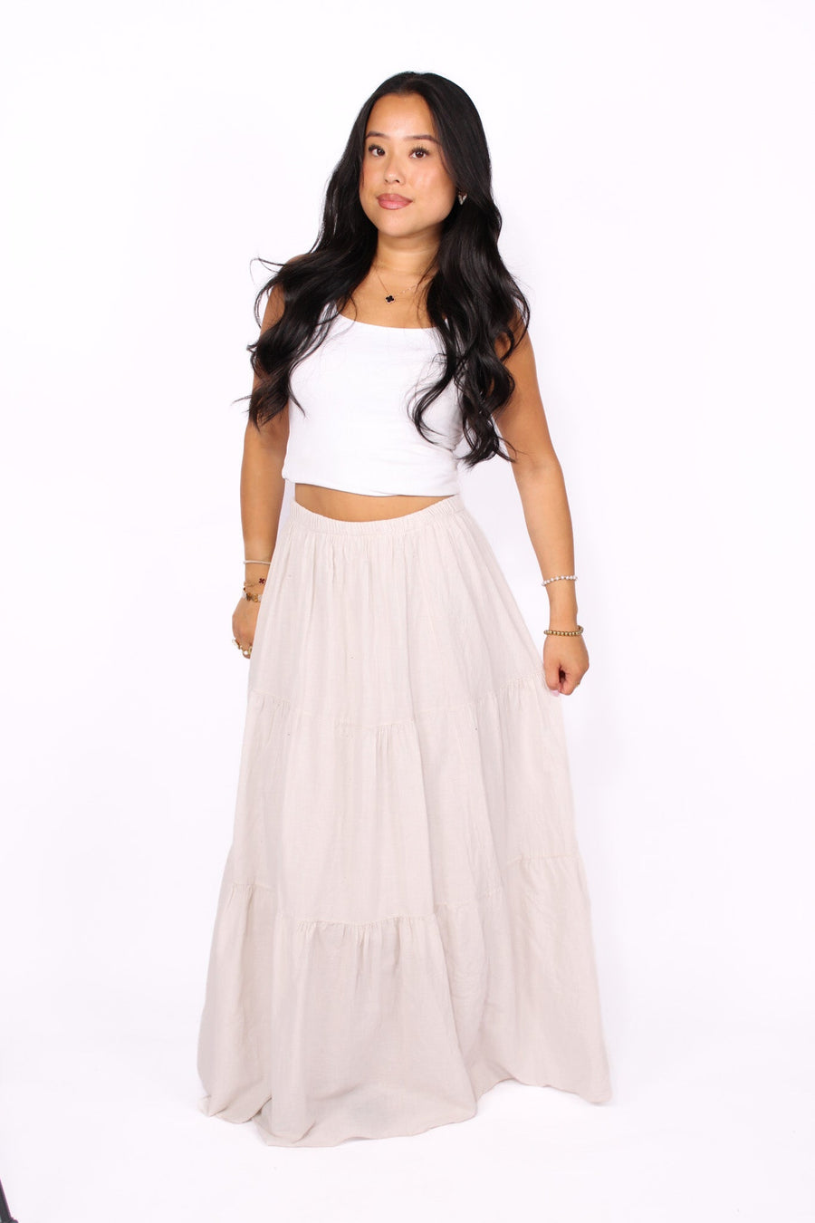 COTTON CLOUD MAXI SKIRT