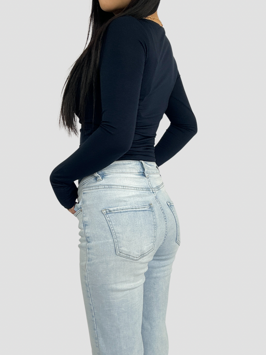 POSY LONG SLEEVE TOP - NAVY