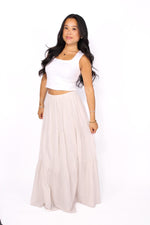COTTON CLOUD MAXI SKIRT