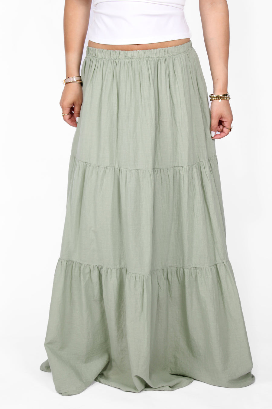 COTTON CLOUD MAXI SKIRT