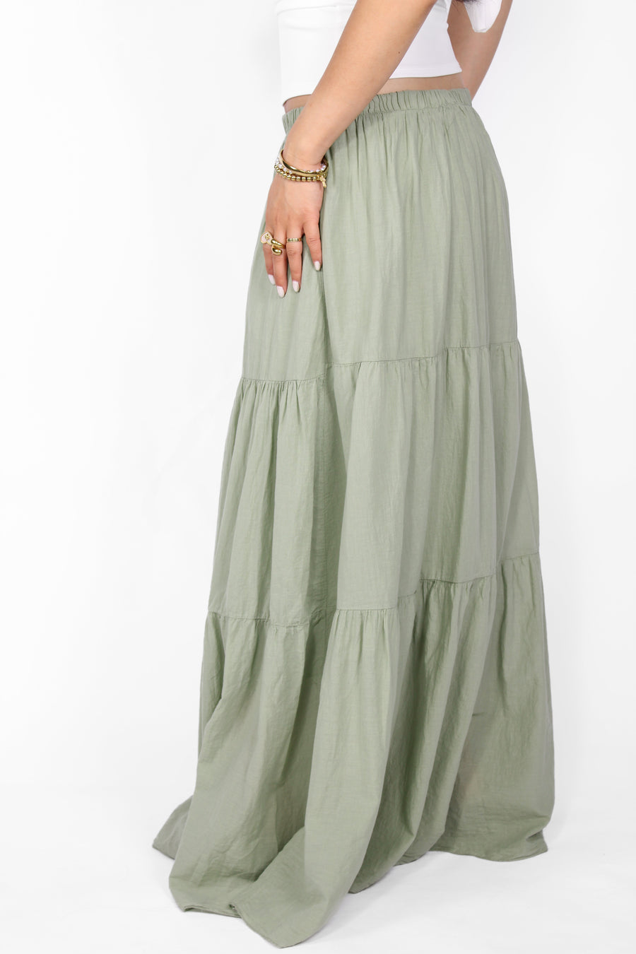 COTTON CLOUD MAXI SKIRT