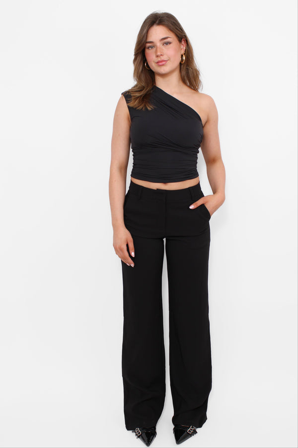''TALL'' ESSENTIAL TROUSER MID WAIST WIDE LEG