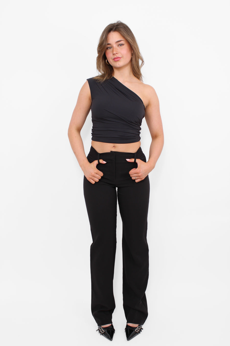 ''TALL'' ESSENTIAL TROUSER MID WAIST STRAIGHT LEG
