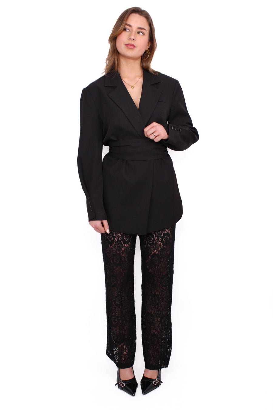 LACE PANTS - BLACK