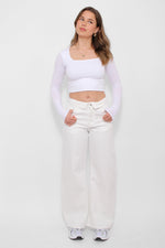 FOLD OVER BALLOON JEANS