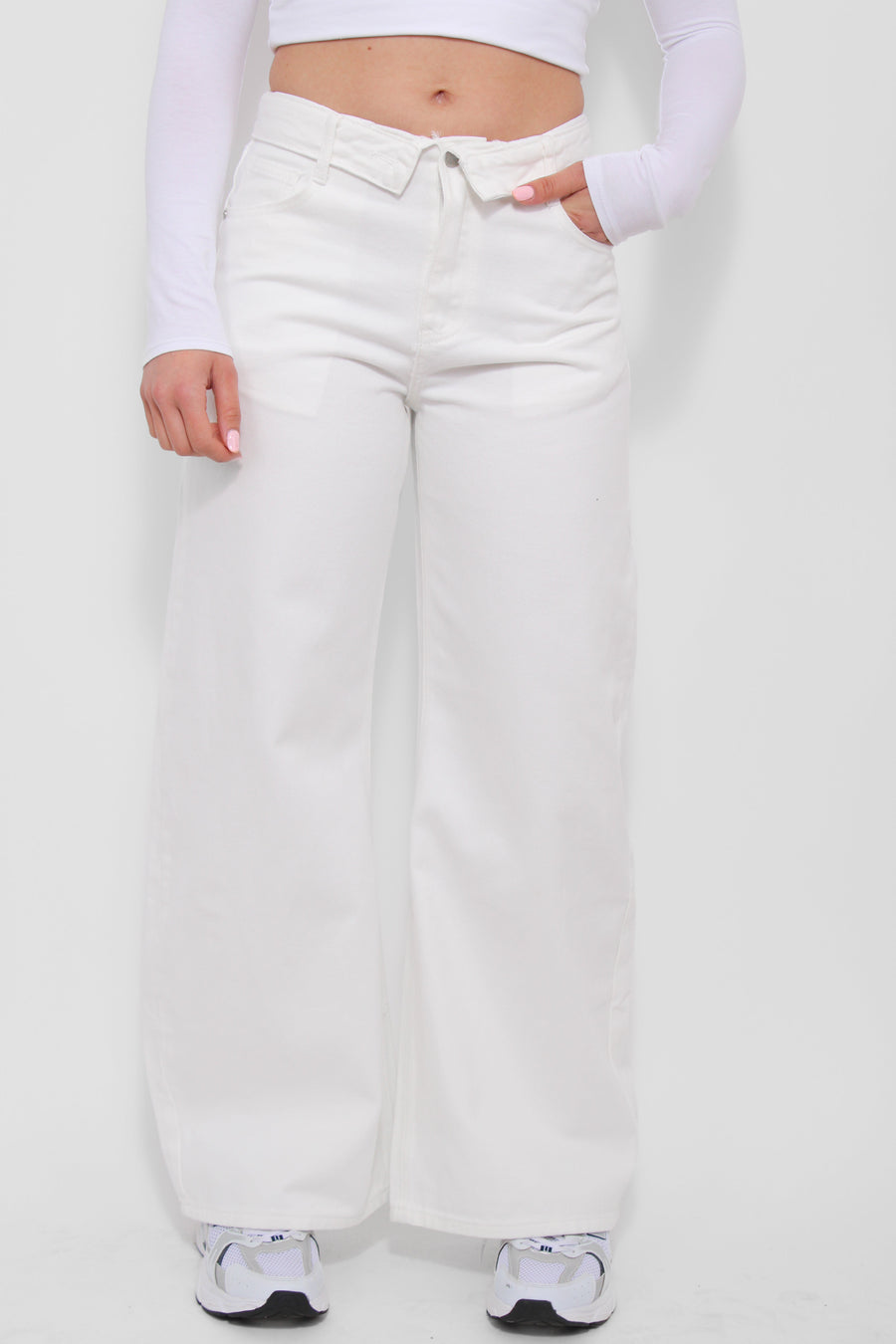 FOLD OVER BALLOON JEANS