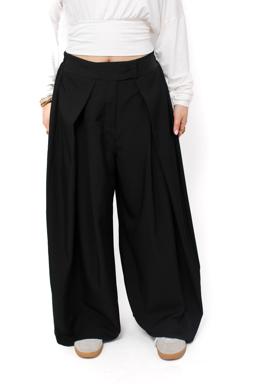 “PETITE'' MADISON TROUSER - BLACK