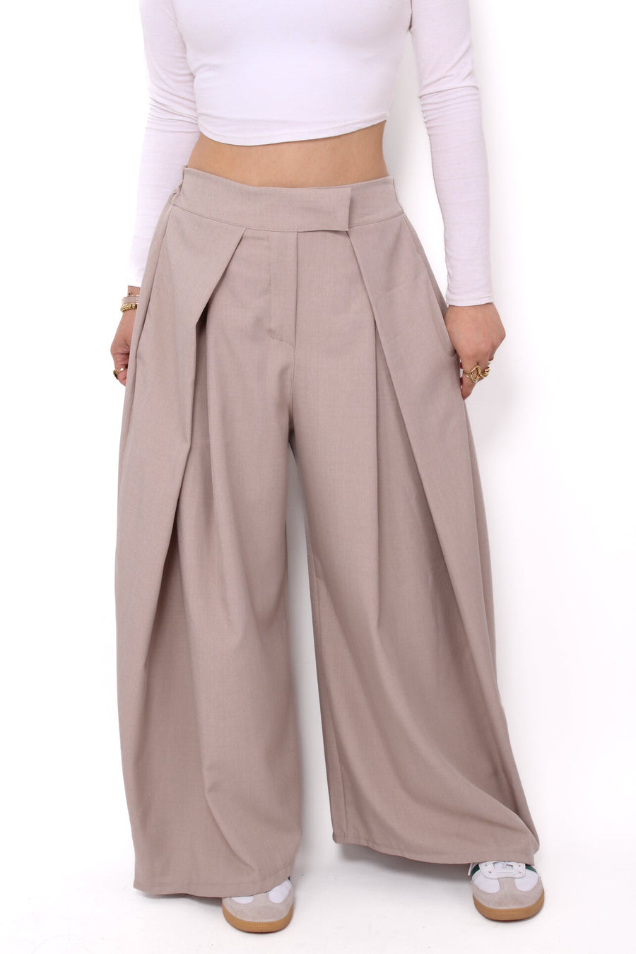 “PETITE'' MADISON TROUSER - TAUPE