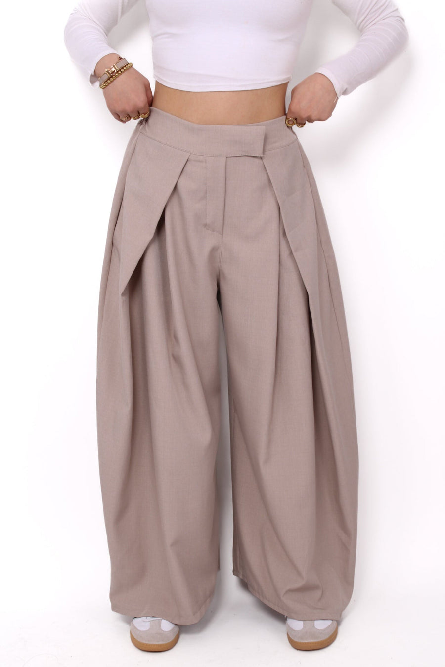 “PETITE'' MADISON TROUSER - TAUPE