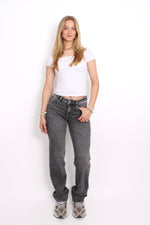 ''EXTRA TALL'' MID WAIST JEANS - GREY