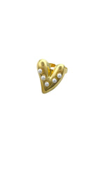 PEARLS HEART RING - GOLD